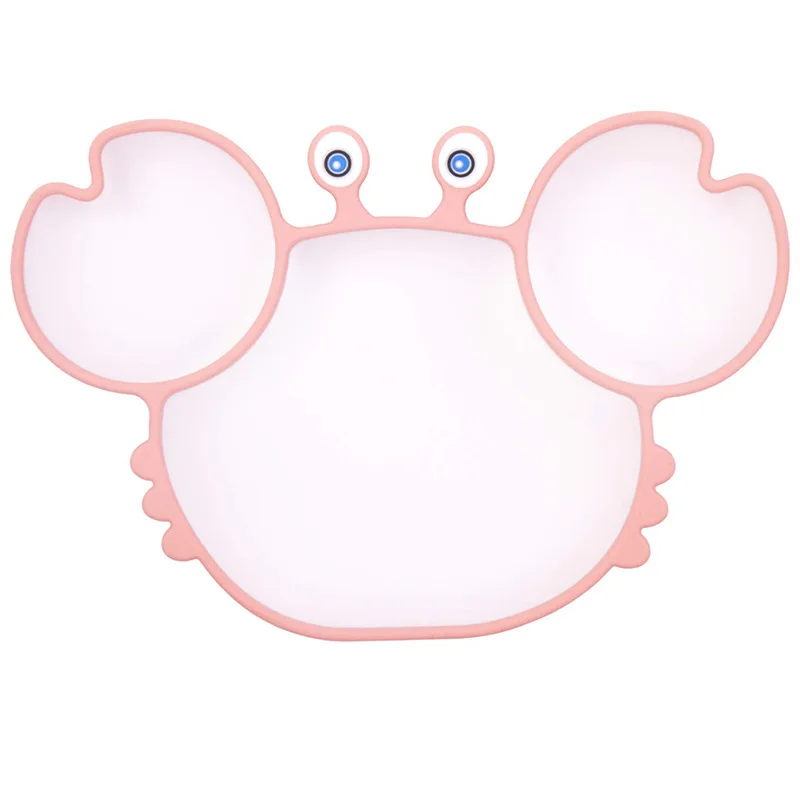 Crab Shape Silicone Baby Plate Suction Bpa Free Baby Silicone Plate