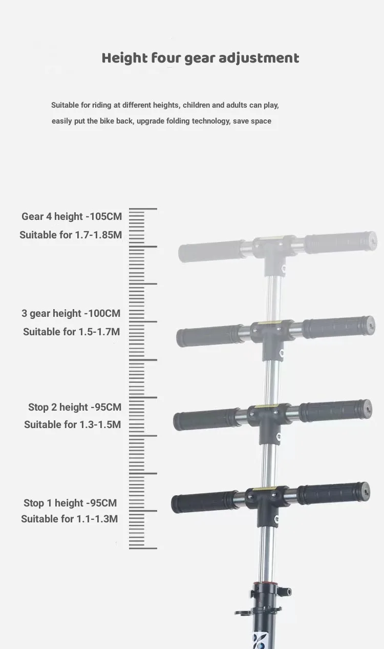 3 wheel adult kick scooter,big wheel frog mini kick scooter,kids foot petal kick scooter Folding Fast