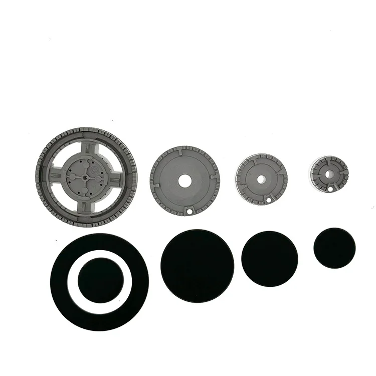 Cooklab Stove Oven Gas Cooktop Steel Glossy&Matt 2mm Burner Head CAP Set (Big+Med+Med+Small) Burner Gas Spare Parts