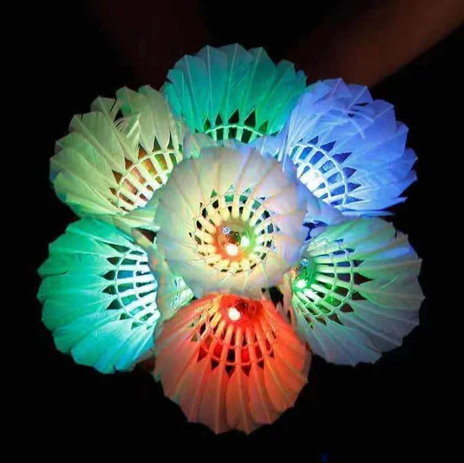 Shinning Lighting Badminton Shuttlecock / Night Led badminton / Shuttlecock Badminton use in night