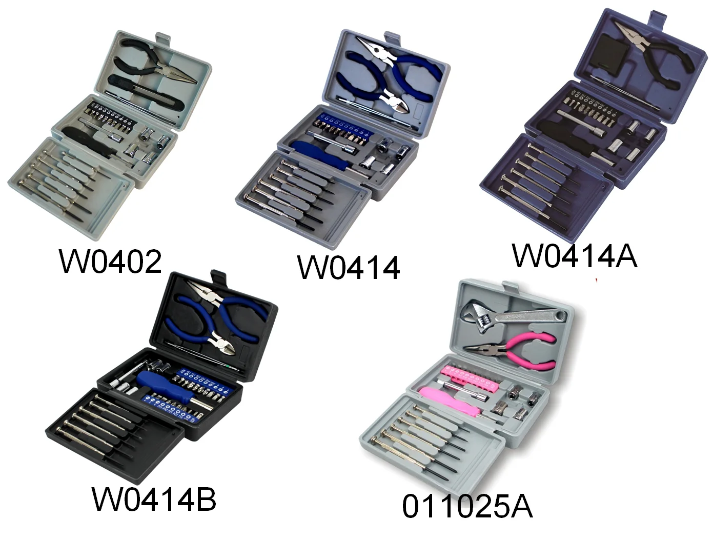 25pcs Hot sale promotional  mini pink tool set gift hand repair household set with plastic box
