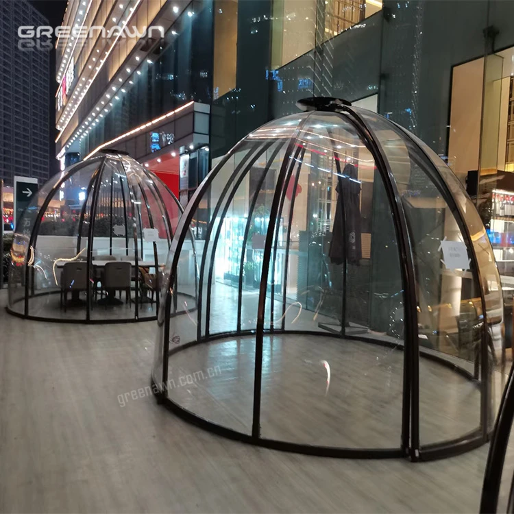 Transparent 2 To 3 People Use 2.5M X 2.3M Indoor Outdoor Restaurant Dome House For