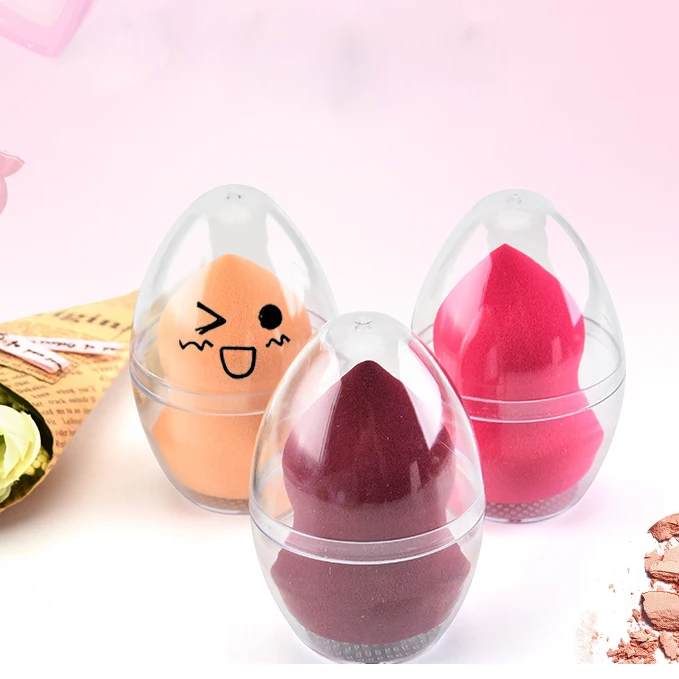 Acrylic Beauty Sponge Holder With Dustproof Lid Clear Hole Solution Makeup Sponges Display Stand