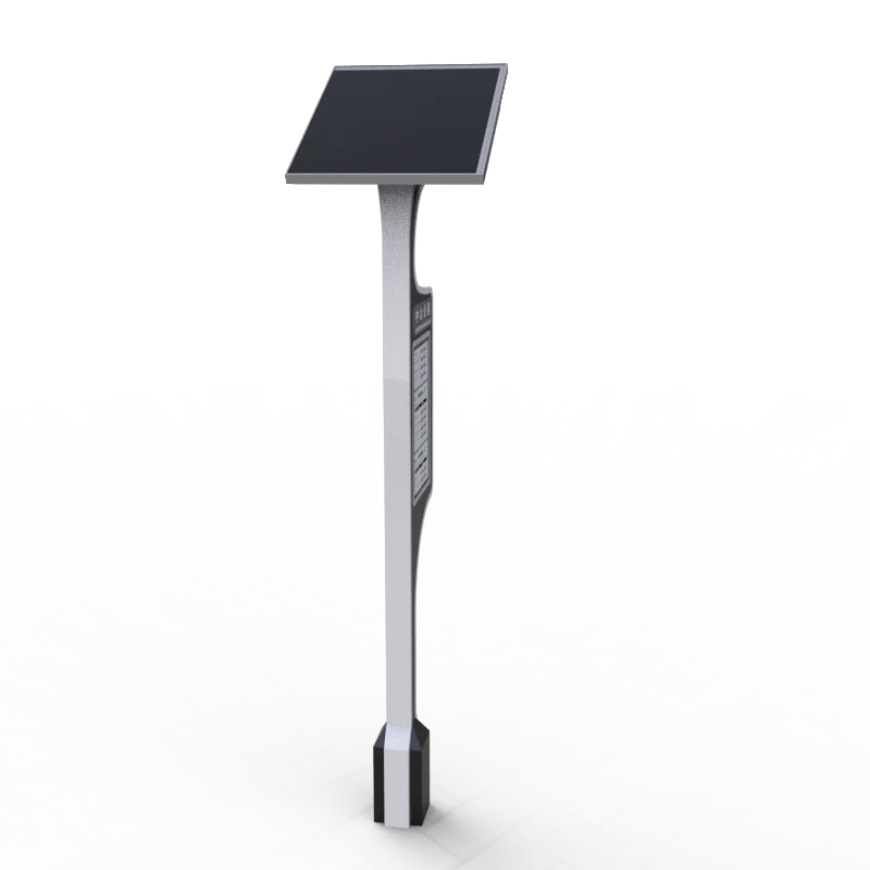 Outdoor E-Ink screen electronic bus-stop sign with Electronic Paper Display and solar panel light system