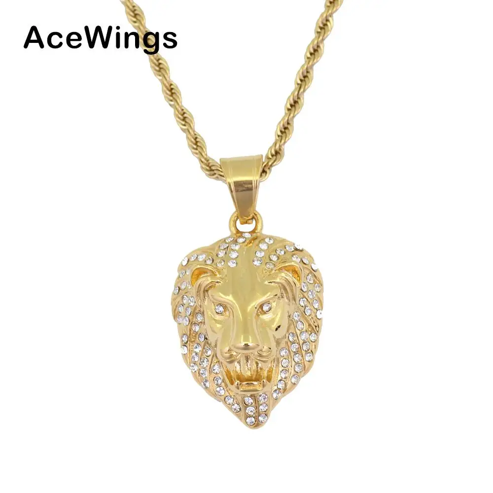 SN120 Stainless Steel Jewelry hip hop Pendant Necklace with 3mm 24inch Rope Chain