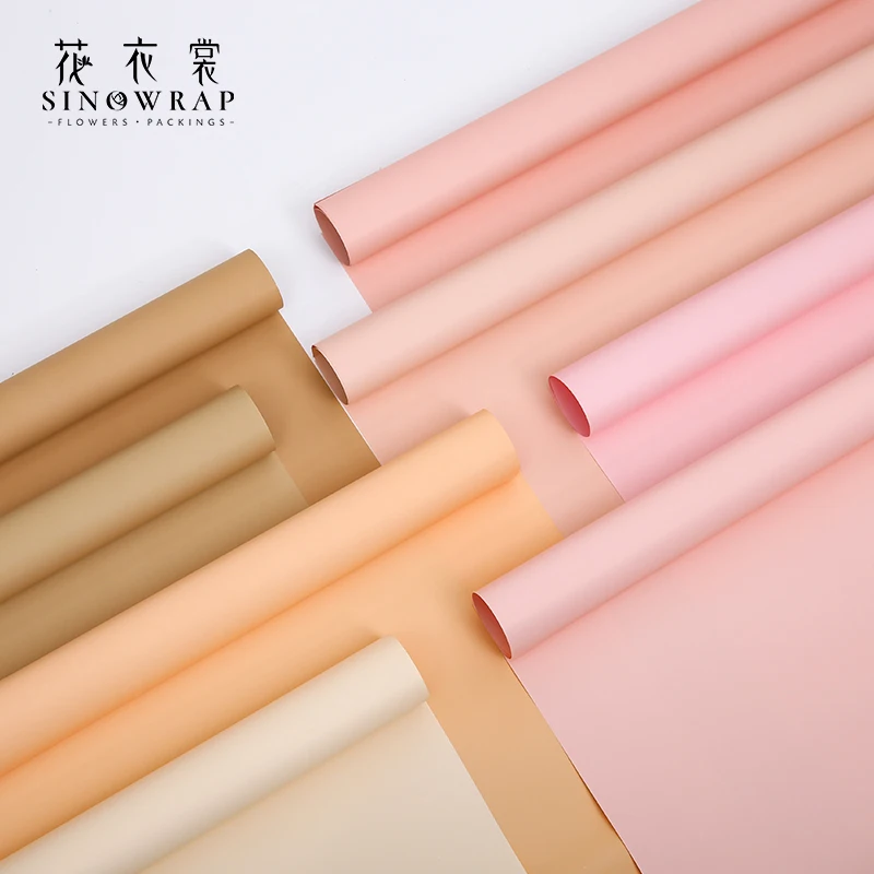SINOWRAP Classical  Matt Film Fast Delivery  In Stock Wrapping Paper For Flower Bouquet
