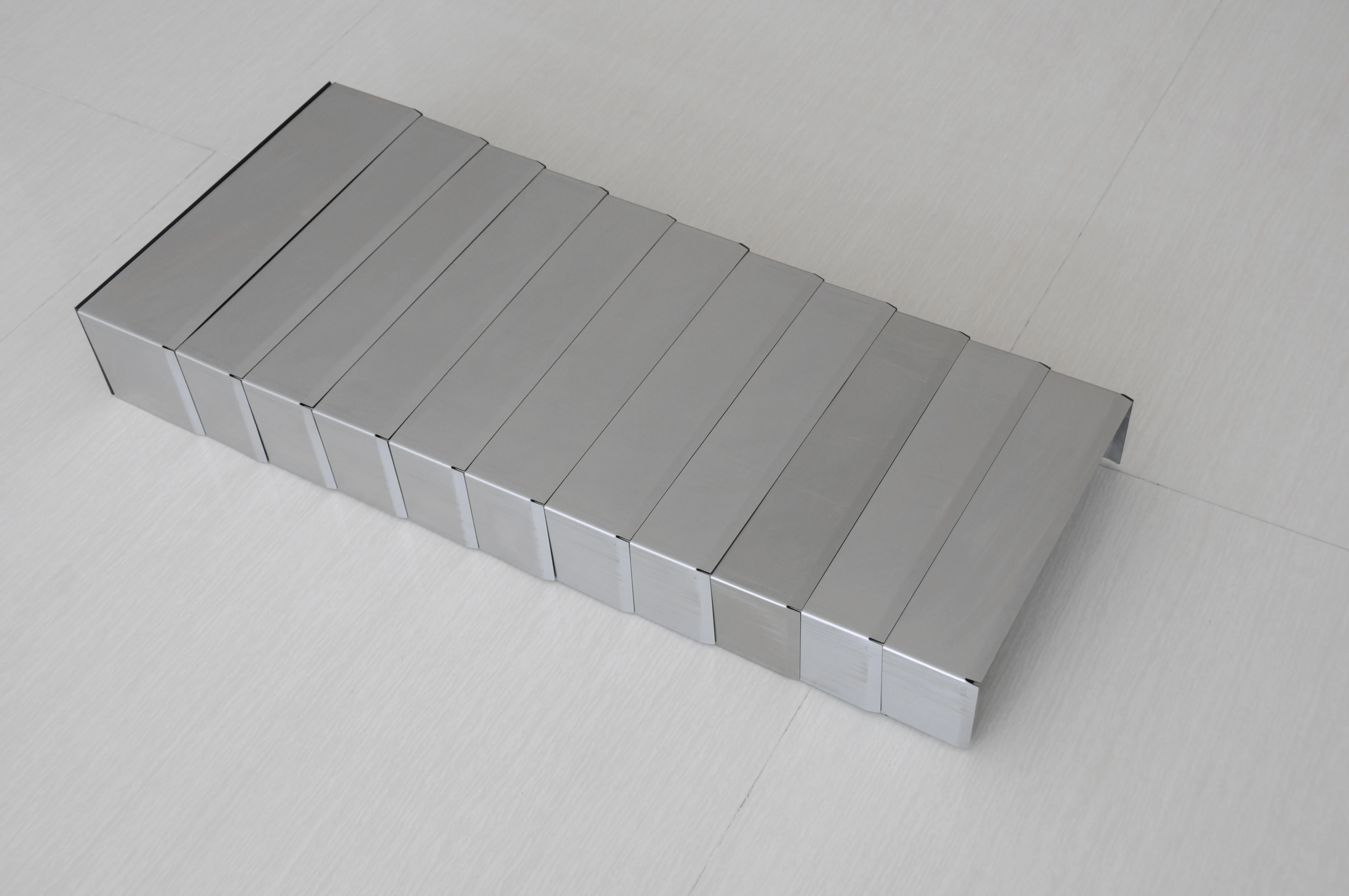 Customize Incremental Telescopic  Steel Plate Machine Guide Way Bellows Guard Shield