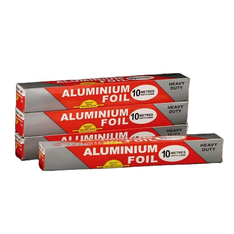 Factory Wholesale 5m 10m Aluminum Foil Roll Aluminum Foil Paper Household Kitchen Use 8011 Aluminum Foil Roll Paper
