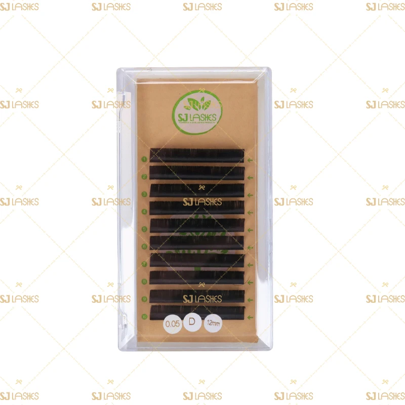 Volume Lash Extensions Cashmere Wholesale High-quality Matte Dark Black Hand Made Natural Synthetic Hair Mink Fur SJ Lashes Dd 6