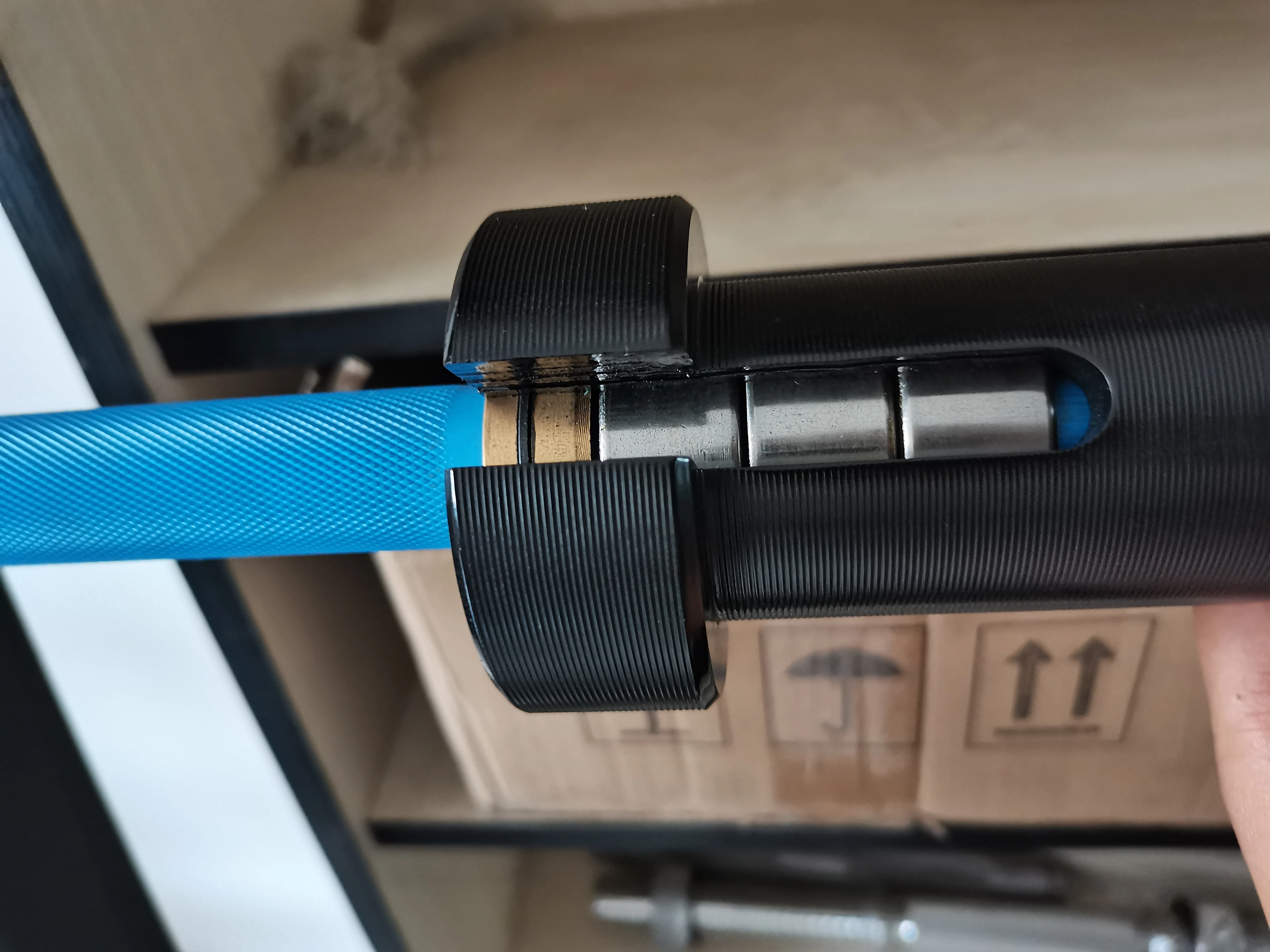 cerakote red barbell with HK  Needle bearing 20kg man using commerical barbell bar for gym using