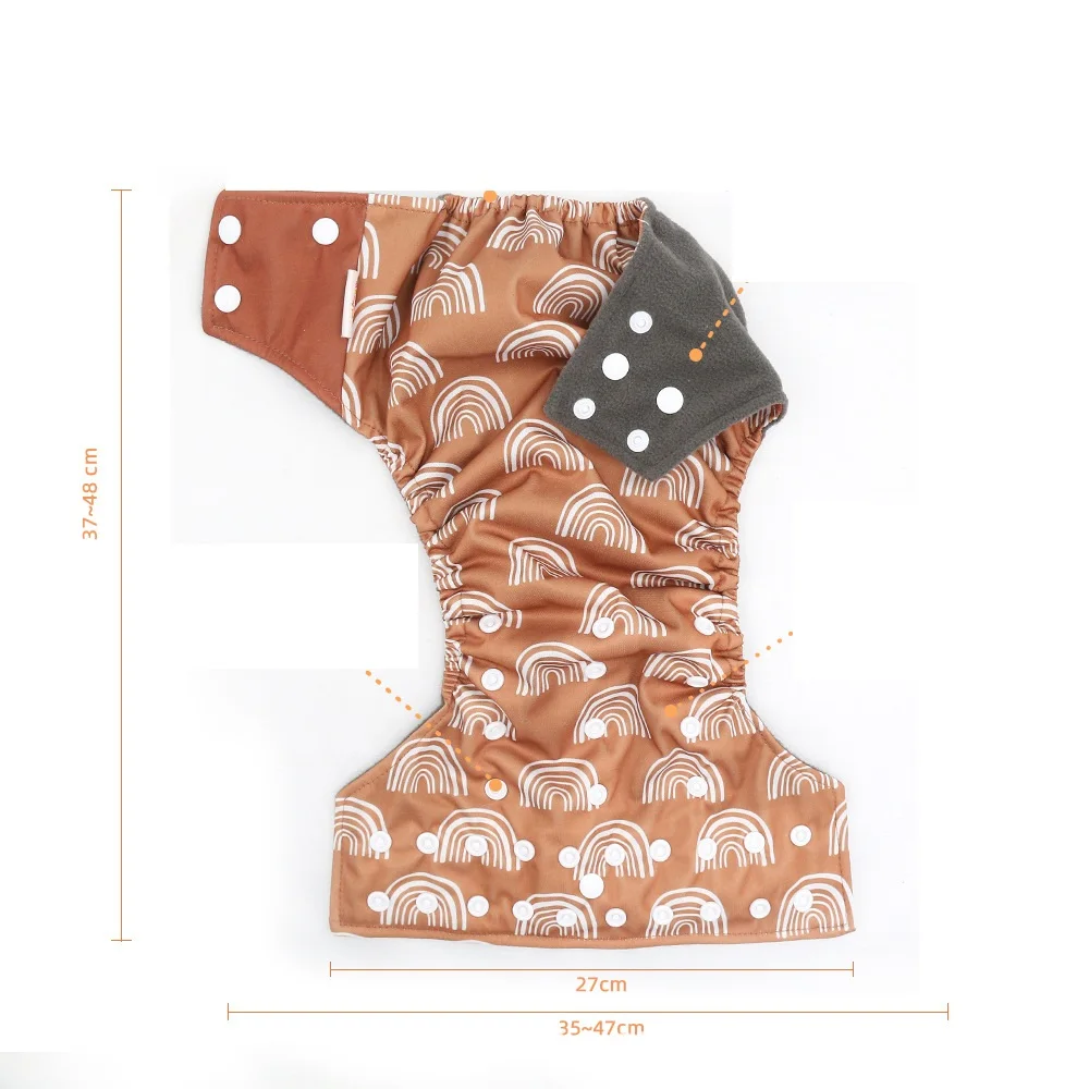 Latest New Design Baby Reusable Washable Pocket Cloth Diapers Nappy With Insert For Newborn Baby