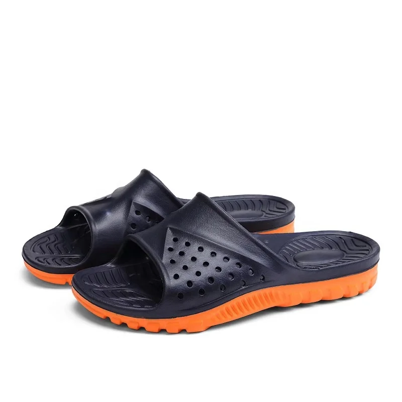 
2020 Wholesale Whole Black Summer Beach Bedroom Shower Sandals Clear Solid Colorful Sandals Unisex Open Toe Indoor Cushion Soft 