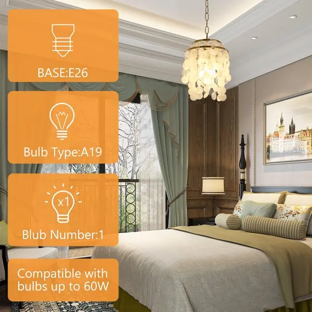 American style  Modern  white round  capiz  seashell  chandeliers  philippines natura shell lighting