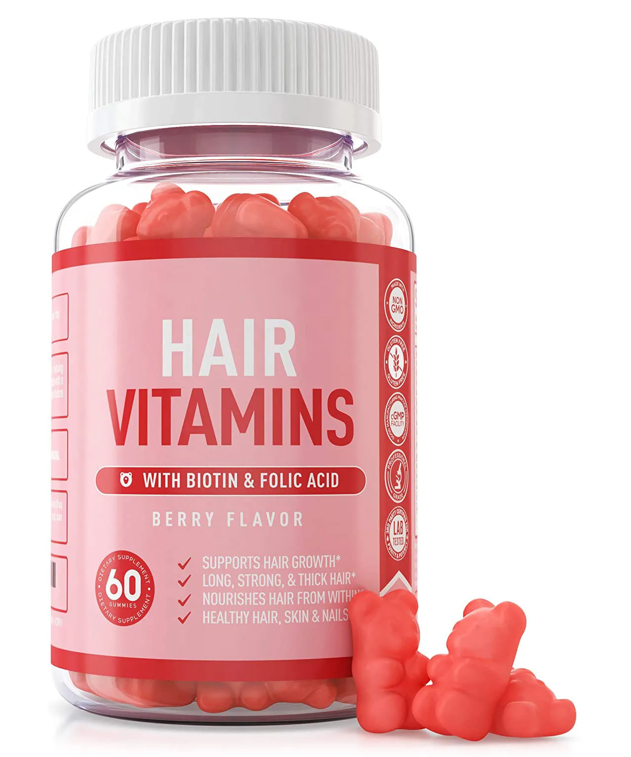 HAIR VITAMINS WITH BIOTIN  FOLIC ACID