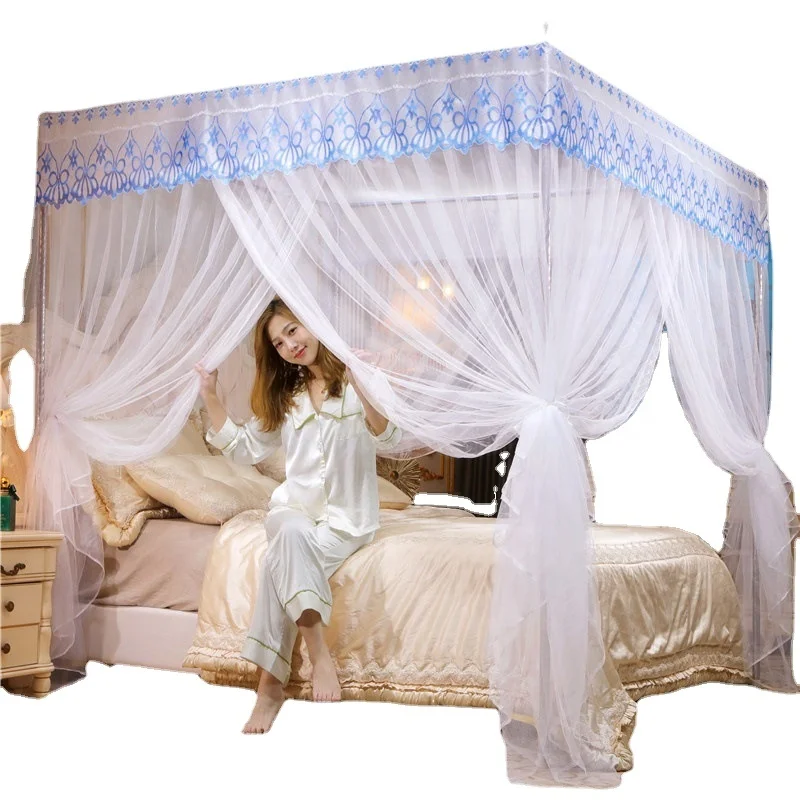 Противомоскитная сетка от пола до пола с тремя дверцами и креплением в дворцовом стиле принцессы сверхмягкая палатка с песком летняя противомоскитная Бытовая