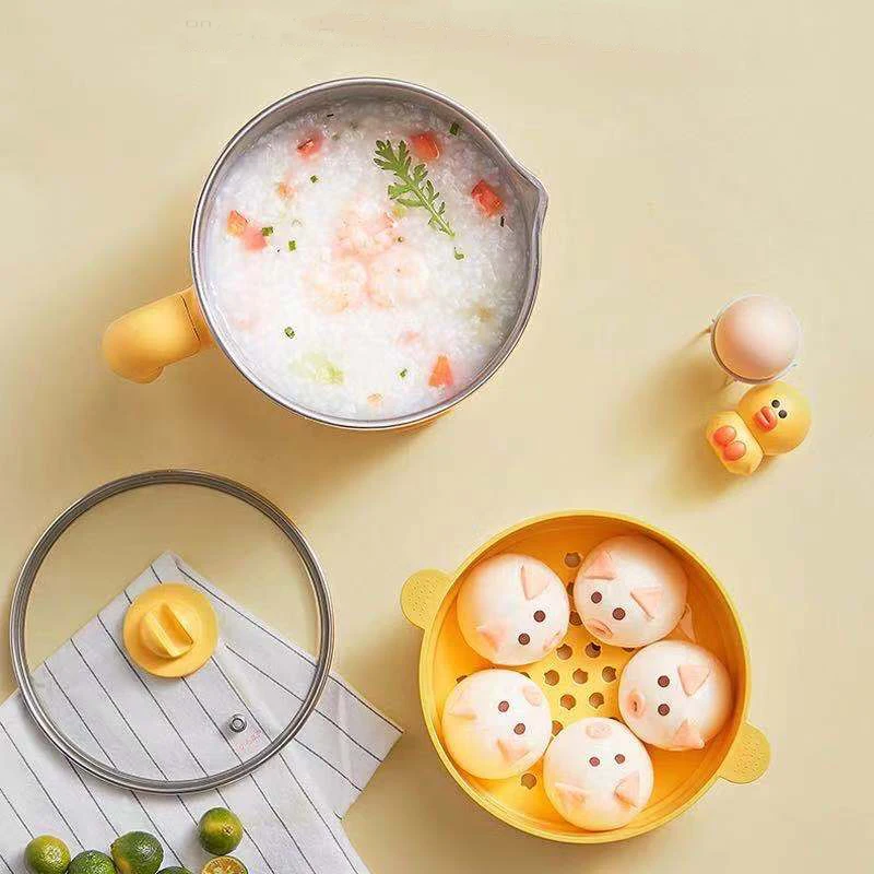  Электрическая сковорода круглая электрическая shabu горячий горшок мультиварка вок для детского