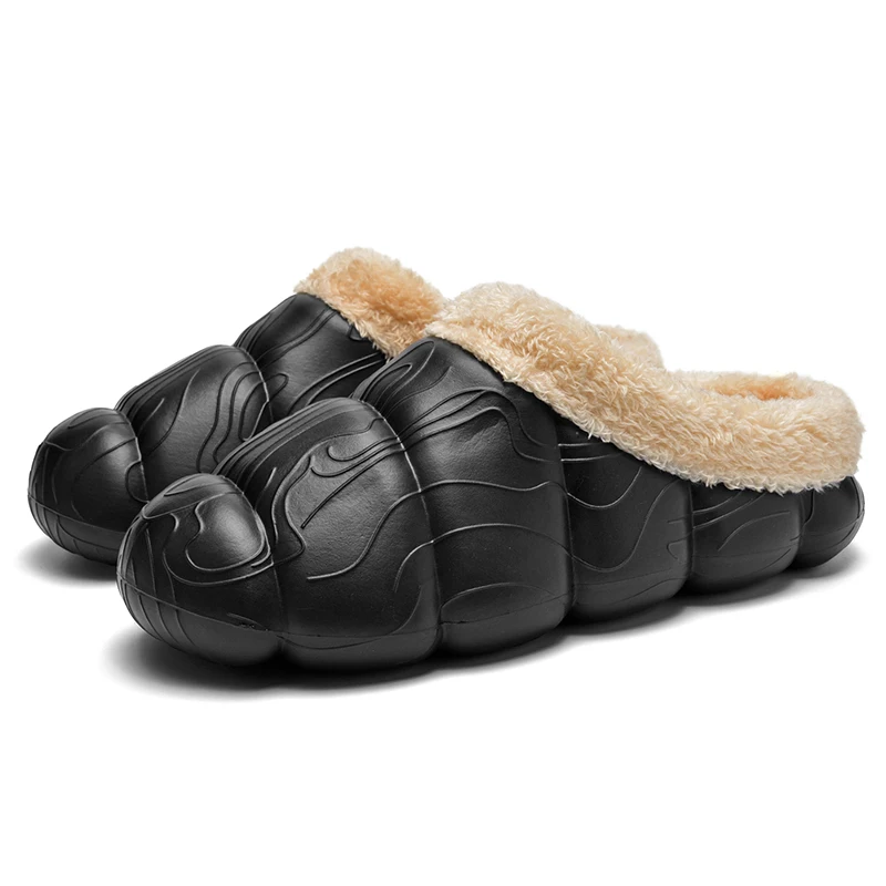 Waterproof House Ladies Winter Fur Slides Fashion Animal Slippers Adults Warm Bear For