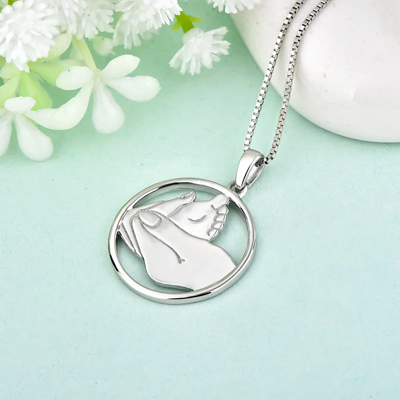 Low Price 925 Sterling Silver Pendant Creative Footprint Shape Pendant Friendship Jewelry for Women