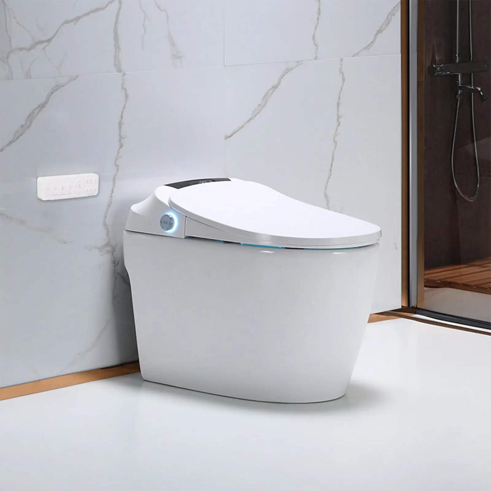 DQOK Floor Mounted Automatic Foot Flush Electric Commode Toilet Bathroom Ceramic Intelligent Smart Toilets