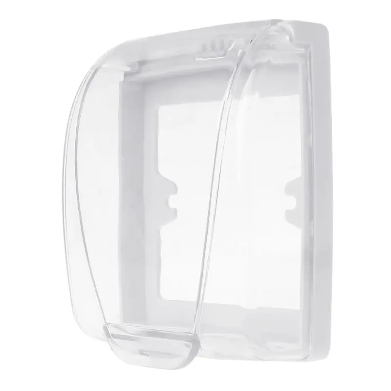 
Plastic Wall Switch Waterproof Cover Box Wall Light Panel Socket Doorbell Flip Cap Cover Clear Bathroom Kitchen Accessory 
