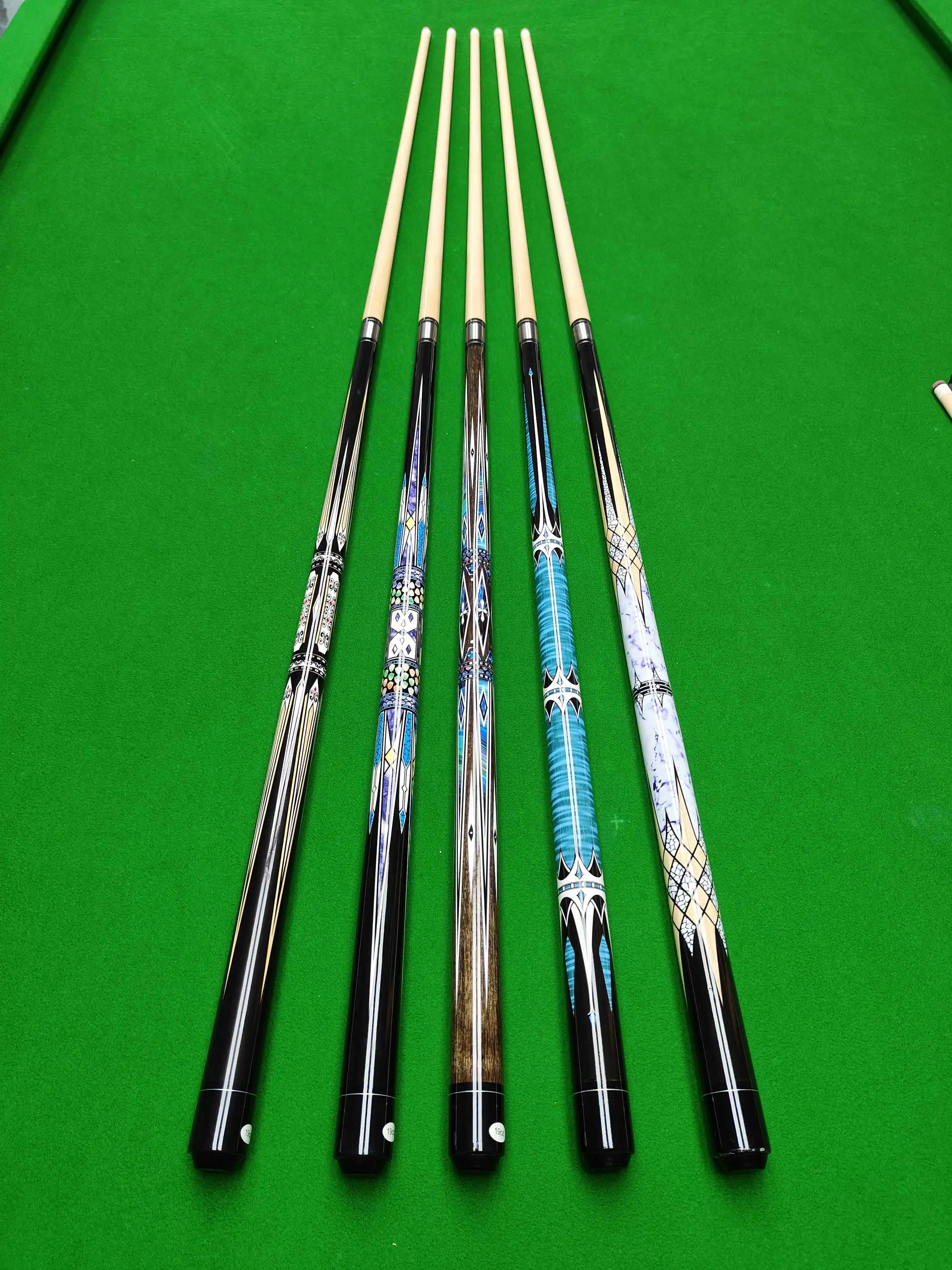 Factory WholeSale AmericanStyle Pool Cue Shaft 13mm Colorful Diamond HighQuality Maple Wood Billiards Cue 57' Snooker Cue Stick