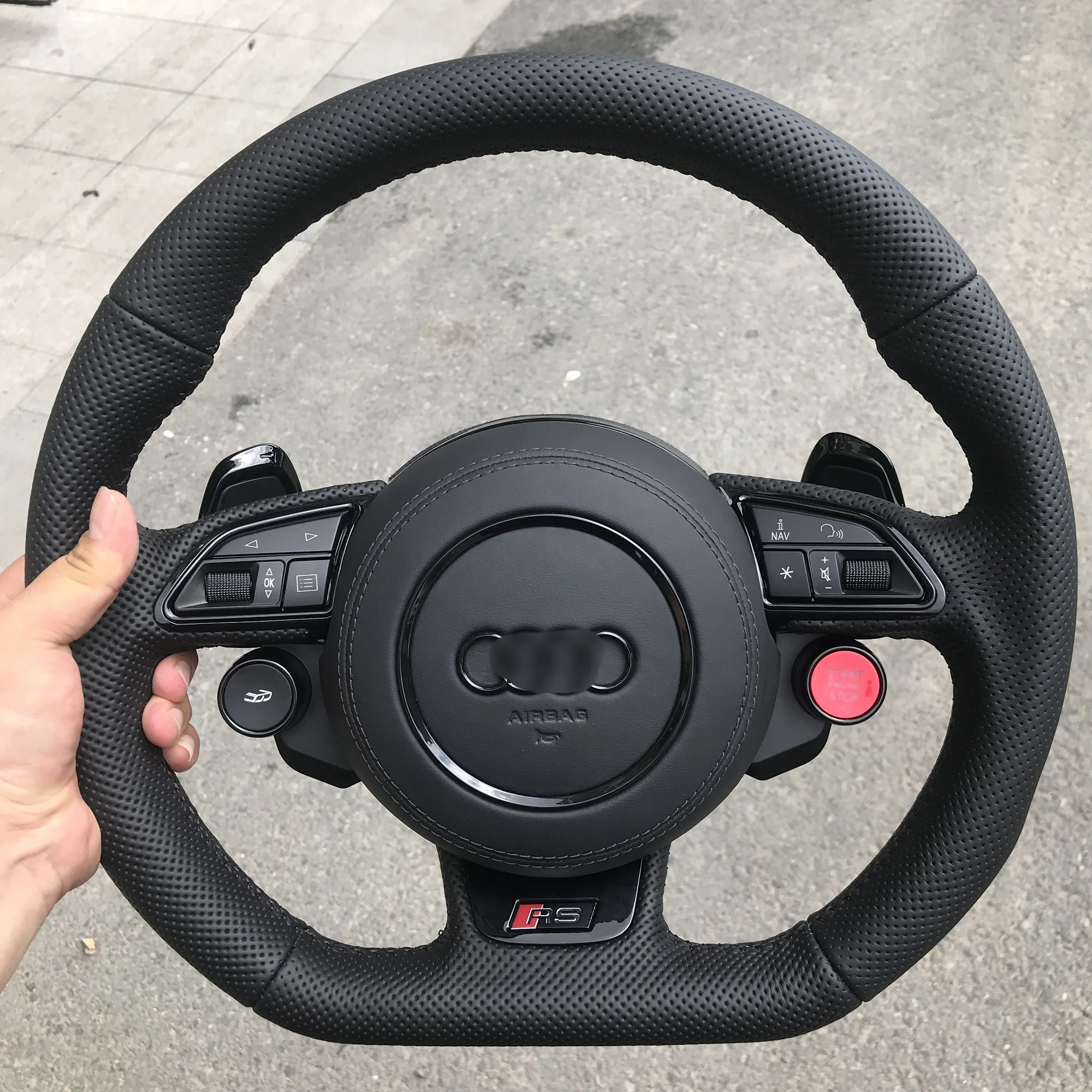 Private customization Audi Sport Steering wheel Real Forged Carbon Fiber Steering Wheel for A4 A5 S4 RS4 Allroad Avant B7 B8 B9