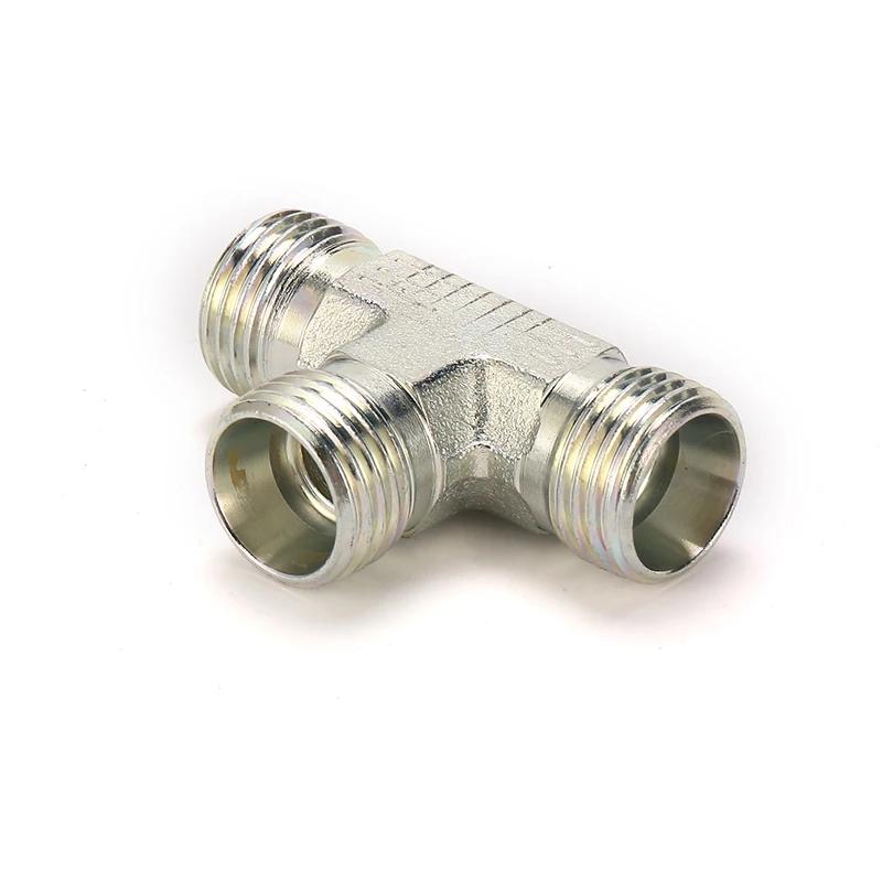 high quality metric male thread carbon steel/brass tee pipe fitting