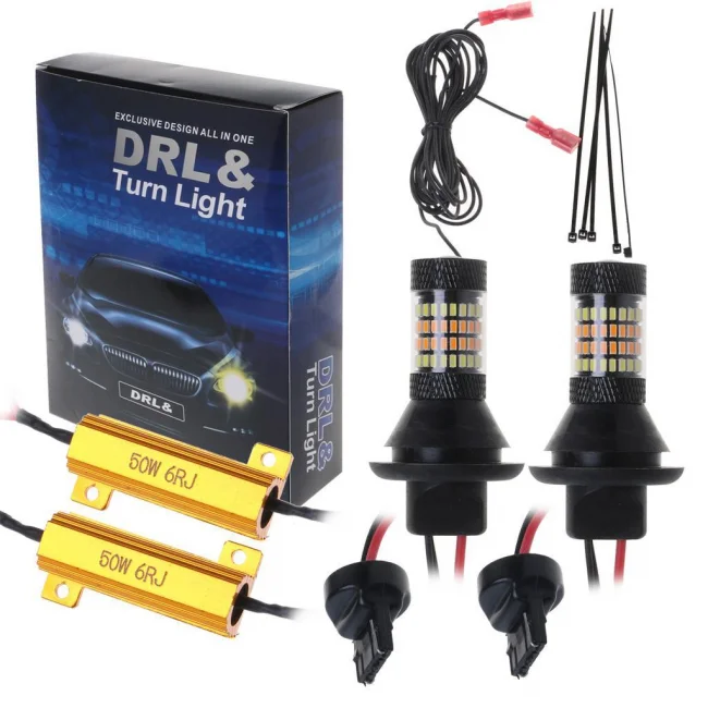 T20 7440 Dual-Color Switchback LED DRL Turn Signal Light Kit