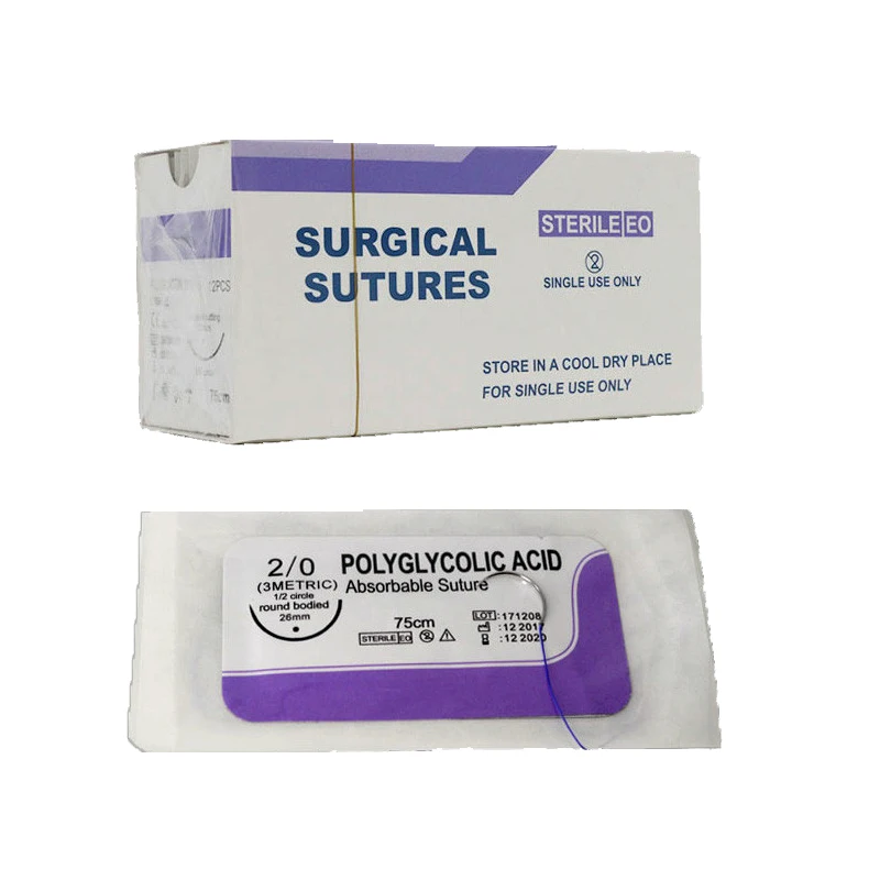 With needle Absorbable Suture Sutures Polyglycolic Acid Surgical Suture
