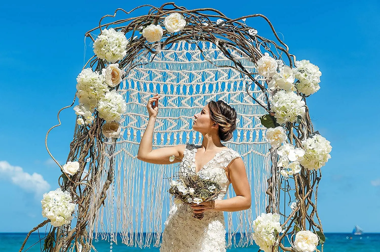 Macrame door Curtain large Wall Hanging Tapestry Curtains Bohemian Wedding Decor Woven Tapestry