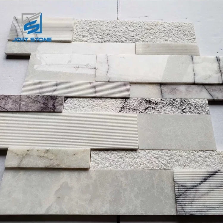 Modern Design Beige Stone Split/Polish/Groove Marble Wall Cladding Decor Tiles