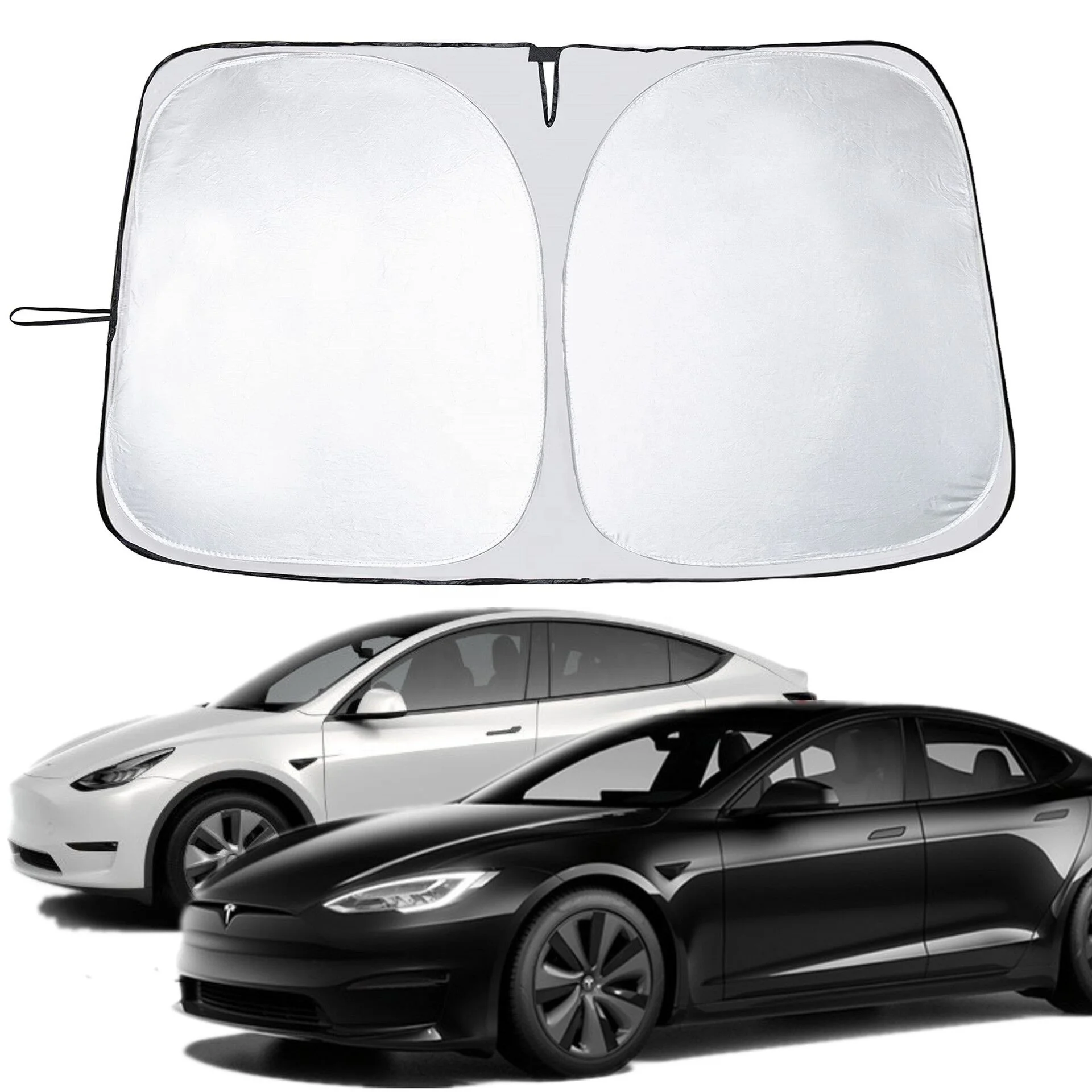 TESLA front car sunshade folding 240T double layers front sunshade with good quality