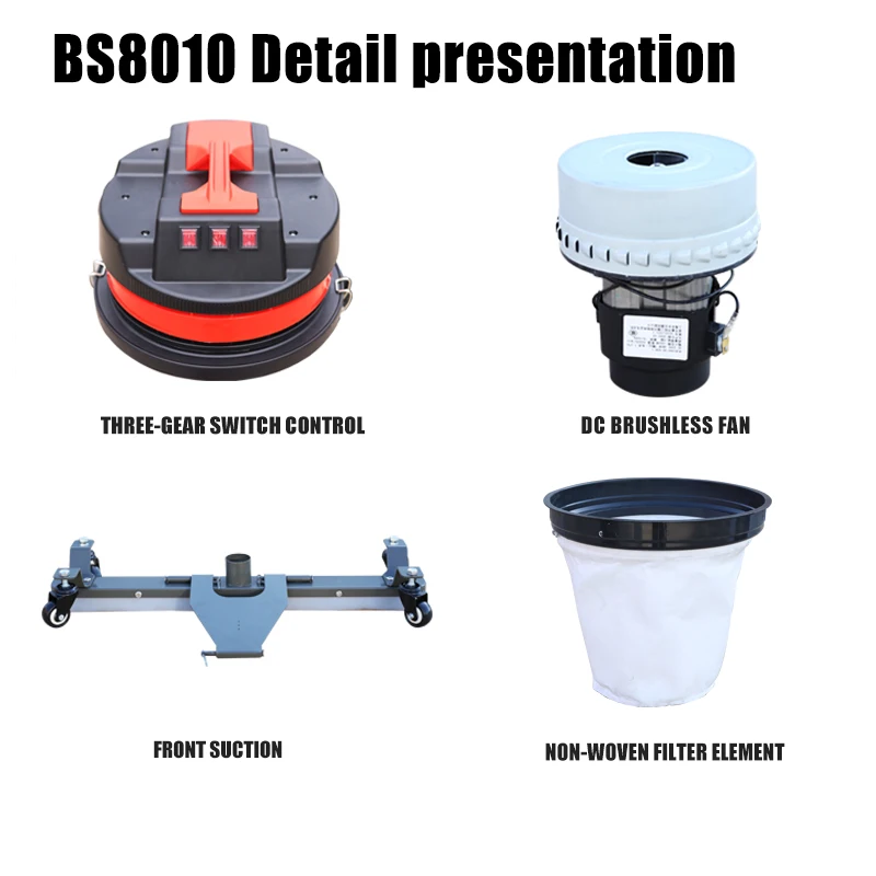 Boshuo Wet and Dry 80L Vacuum Cleaner 4500W Large Capacity Industrial Vacuum Cleaner Factory Cleaning