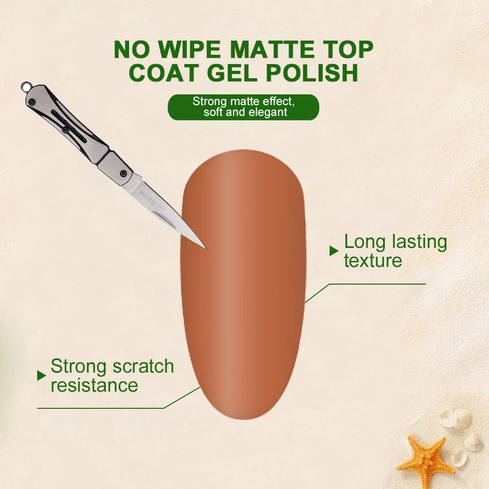 V&W OEM No Wipe Matte Top Coat Gel Polish