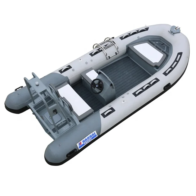 CE 4.7m aluminum inflatable fishing rowing boat with engine for sale