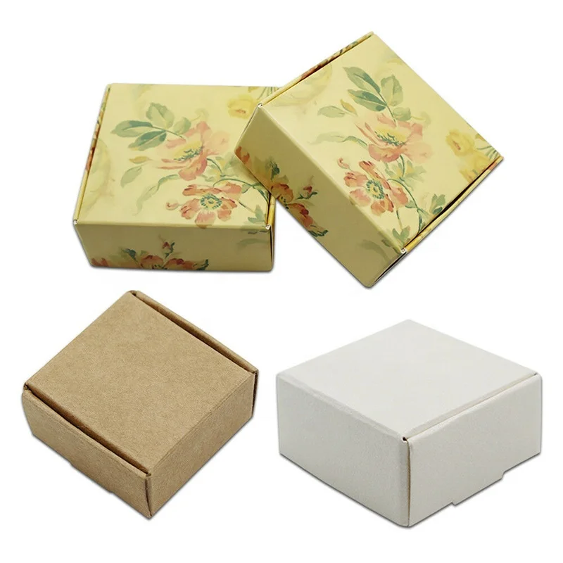 Kraft Paper Box Small Gift Wedding Favor Jewelry Candy Box For Gift Mailing