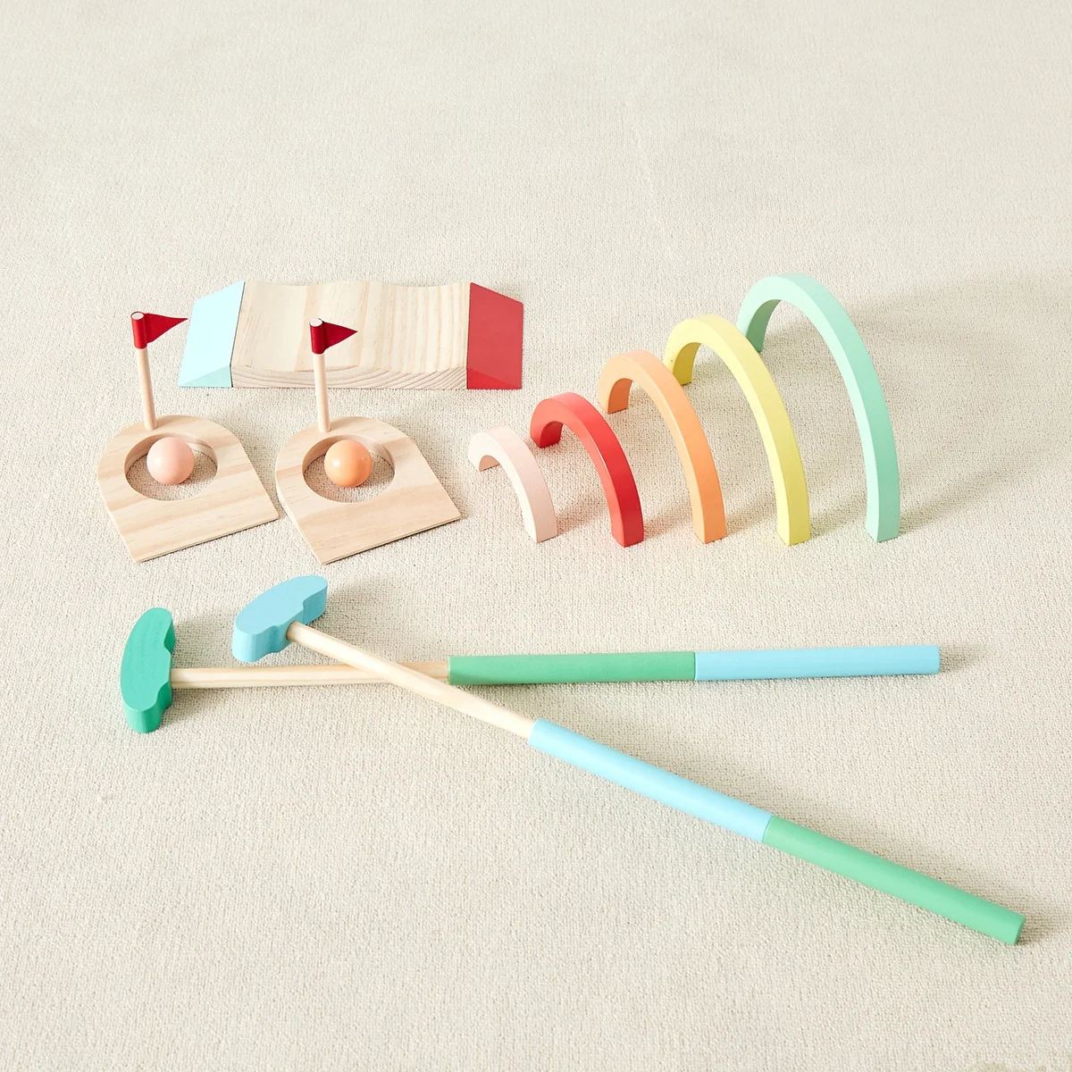 2024 New Kids Wooden Toys Golf Outdoor Games Toys for Children