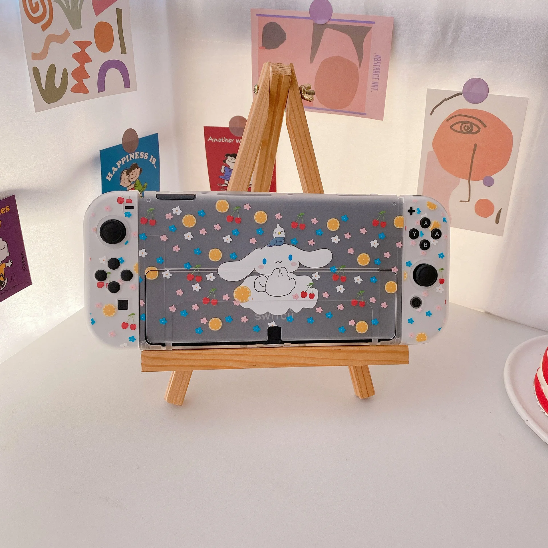 Game Player Accessories Shockproof Anti-slip TPU Cartoon Case Cover For Nintendo Switch Oled Pattern Case