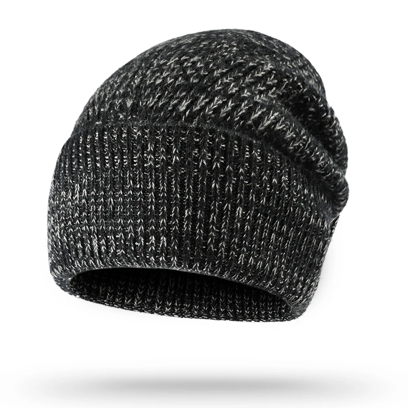 100% merino wool knitted winter beanie wool hats custom for men