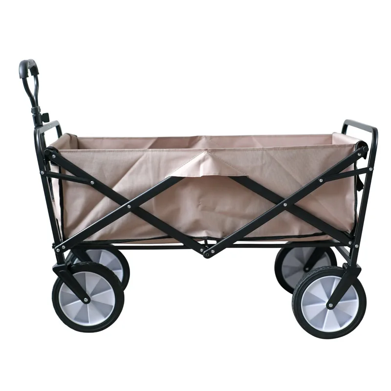 Hitree outdoor folding trail Collapsible camping garden heavy-duty Wagon golf cart steel with folding plate