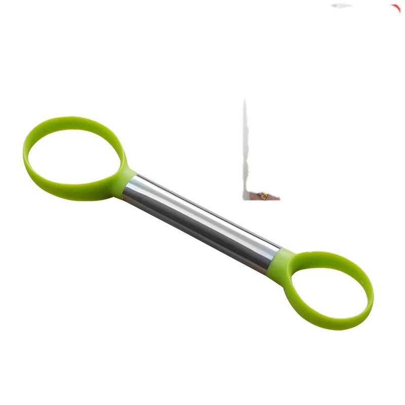 HOMETREE Watermelon Papaya Peeling Seed Double Side Melon Corer Dig Pulp Peel Fruit Flesh Separator Kitchen Tools H175