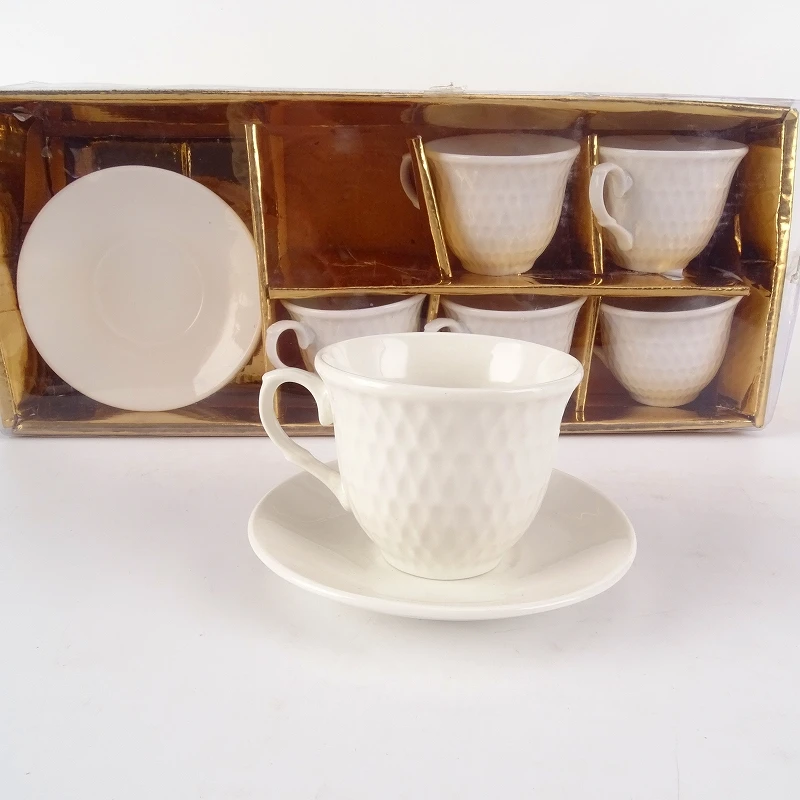 2020 Cheap 80cc arabic custom design ceramic porcelain coffee cup set