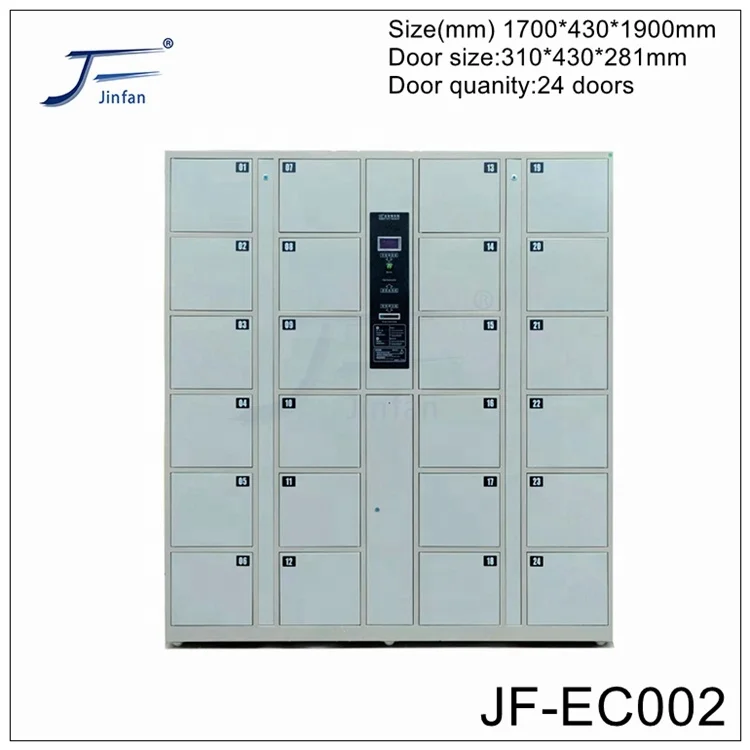 Parcel Storage Cabinet Locker Safe Intelligent Steel New Arrival Luxury face recognition Locker 24 Doors Locker