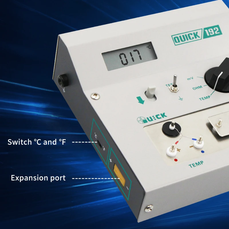 Portable industrial temperature tester Quick 192 digital thermal temperature tester 3-in-1soldering thermometer