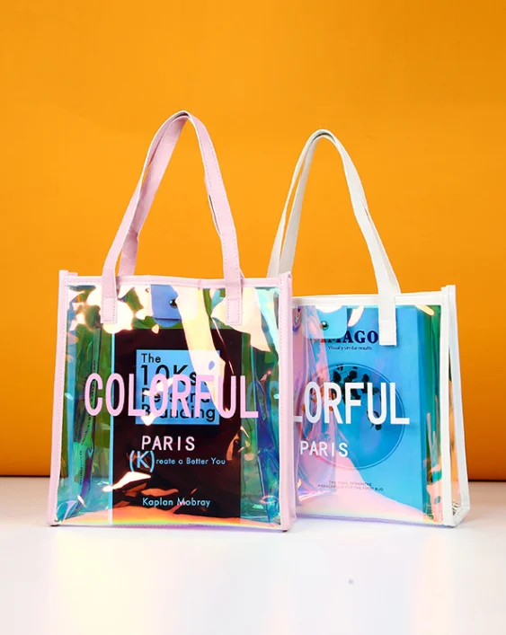 Clear Should Bag Transparent Hologram Bag Pvc Holographic Bags