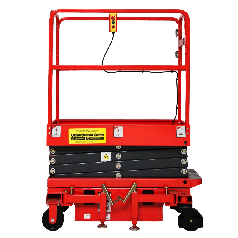 EU Standard One Man Aerial Work Lifting Platform 5m 7m Electric Small Mobile Scissor Lift Supplier