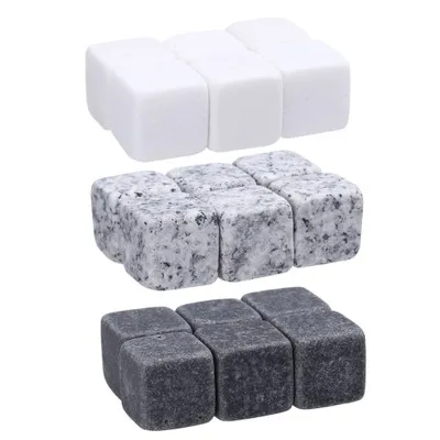 Top Seller Hot Sale Granite whisky Stones Best Gifts Whiskey Cooling Stone Set Great Vodka Gin Ice Stone Set