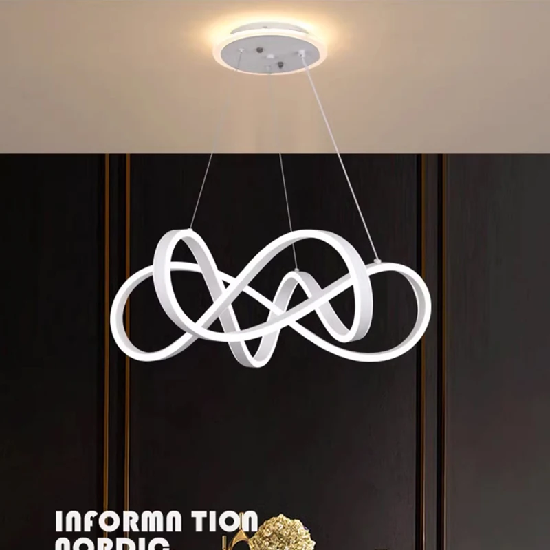 Kitchen Dining Modern Design Linear Pendant Light Restaurant Bars Low Ceilings Hanging Led Chandelier