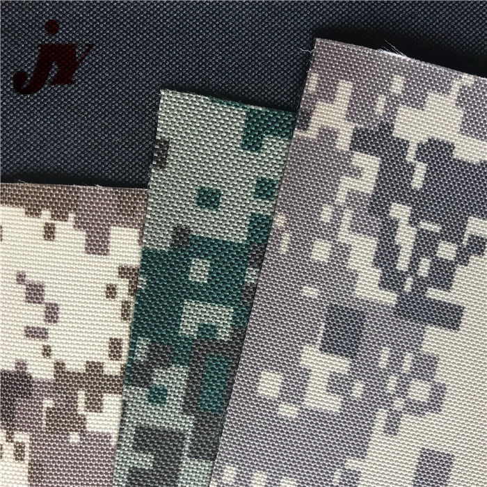 Couleur Personnalisee Pa Enduit 600d 100% Polyester Camouflage Oxford Tissu Pour Sac