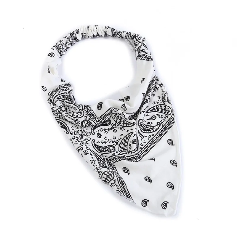 Women Flower Pattern Head Wrap Elastic Hair Scarf Headband Head Kerchief Triangle Bandana for Girls Hair Accessories